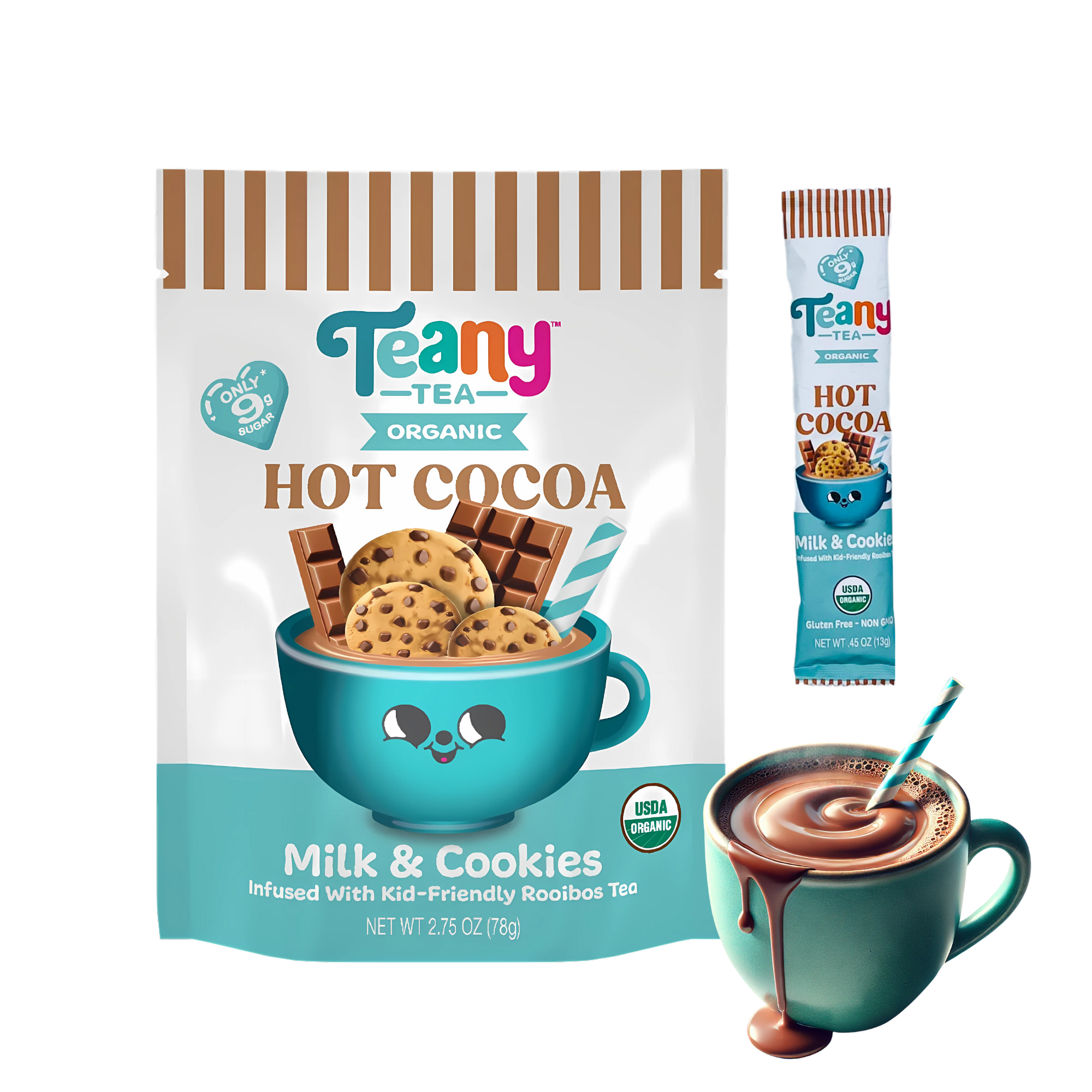 Healthier Lower Sugar Organic Hot Cocoa – Teany Tea